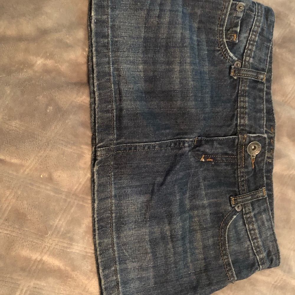 Jean skirt.